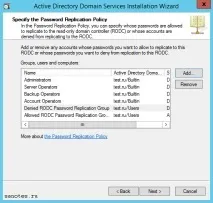 Установка контролера домену тільки для читання (RODC) на базі Windows 2012R2 (core), Нотатки тільки