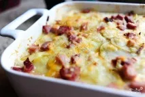 Запечена картопля з шинкою - покроковий рецепт з фото на картопля