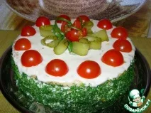 Страви з м’яса Закусочний торт - Наполеон - з шинкою та сиром закусочний