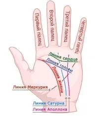Ворожіння по руці - Лінії руці