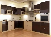 Гарні інтер’єри кухонь у бежево-коричневих тонах ( 40 фото) інтер