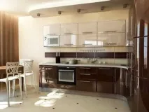 Гарні інтер’єри кухонь у бежево-коричневих тонах ( 40 фото) гарні