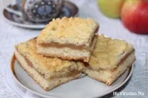 Німецький смачний пиріг із яблуками «кухен» німецький