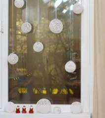 Новорічна прикраса вікон своїми руками, ЧАС МАМ прикраса
