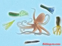 Октопус пластиковий восьминіг приманка для риболовлі в зарослих водоймах октопус