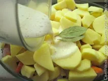 Овочева запіканка з куркою та щавлем, За чашкою чаю куркою