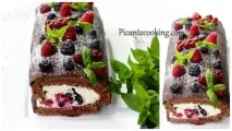 Шоколадний рулет з ягодами, Picantecooking picantecooking