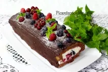 Шоколадний рулет з ягодами, Picantecooking шоколадний