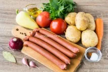 Суп із мисливськими ковбасками - Смачно та просто ковбасками