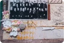 Сторінка для фотоальбому у вінтажному стилі вінтажному