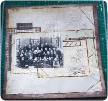 Сторінка для фотоальбому у вінтажному стилі сторінка