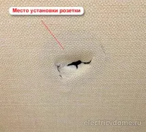 Установка розеток у стіні стіні
