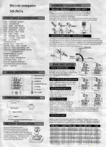 Велокомп’ютер на 4 рядки SD-563A (Bicycle computer) рядки