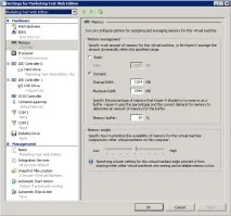 Динамічна пам’ять у Hyper-V windows