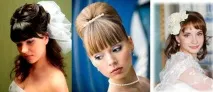 Домашні зачіски своїми руками - Весільні зачіски з чубчиком – модна фішка сезону зачіски