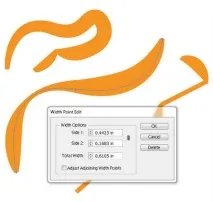 Використання Width Tool у Illustrator CS5 width