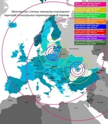 Куди можуть долетіти українські ракети з Криму карта, Новини України долетіти