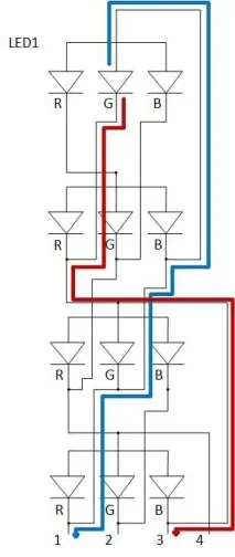 LED RGB куб 4x4x4 для візуалізації музики 4x4x4
