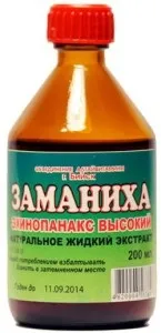 Настойка кореня заманихи застосування та рецепти настойка
