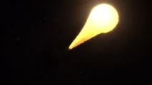 NASA показало, як чорна діра розриває зірку начастини зірку