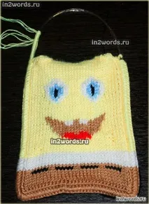 Сумочка для телефону з мотивів мультика Спанч Боб (Sponge Bob) handmade мотивів