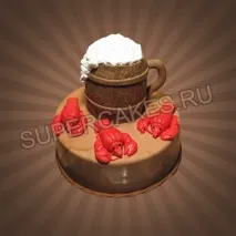 Торт для рибалки у формі риби формі