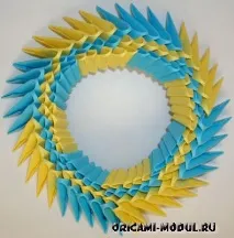 Ваза з квітами модульне орігамі квітами