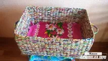 Кошик із газетних трубочок своїми руками трубочок