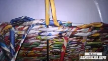 Кошик із газетних трубочок своїми руками газетних