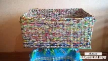 Кошик із газетних трубочок своїми руками газетних