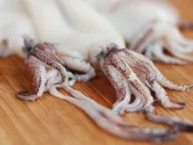 Креветки, кальмари, мідії, краби краби