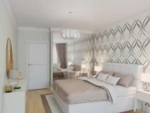 Шпалери зі світлими меблями - фото інтер’єрів шпалери