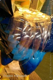 Півень із пластикових пляшок для прикраси саду пластикових