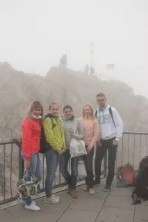 Поїздка на гору Цугшпітце, Мовна практика в Мюнхені, Вивчення мови та відпочинок у Німеччині, цугшпітце