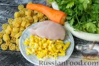 Рецепт Макарони з куркою та кукурудзою на рецепт