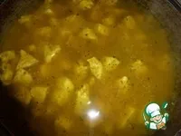 Рис із куркою під коньячнимсоусом куркою