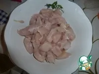 Рис із куркою під коньячнимсоусом куркою