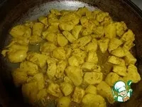 Рис із куркою під коньячнимсоусом куркою