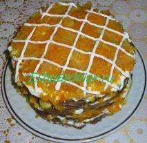 Торт з курячої печінки. печінки