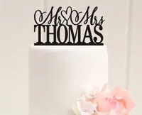 Верхівка для весільного торта у вигляді монограми монограми
