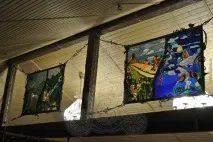 Вітражі в куванні, Скляний диліжанс. вітражі