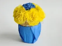 Квітковий горщик із серветок виготовлення