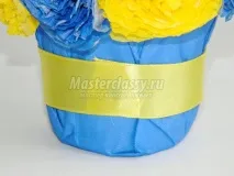 Квітковий горщик із серветок квітковий