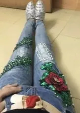 Джинси з намистинами (53 фото) з перлинними намистинами та намистинками намистинками