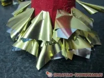 Ялинка із золотого пакувального паперу, Майстер-клас своїми руками пакувального