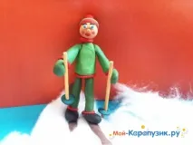 Як зліпити лижника із пластиліну зліпити