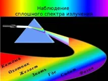 Лабораторна робота - Спостереження суцільного та лінійного спектру випромінювання - фізика, презентації спостереження