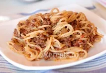 Макарони з фаршем - покроковий рецепт з фото фаршем