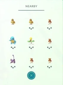 Меню Nearby в Pokemon Go або як правильно шукати покемонів поблизу правильно