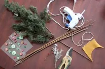 Новорічна сніжинка з гілок своїми руками сніжинка